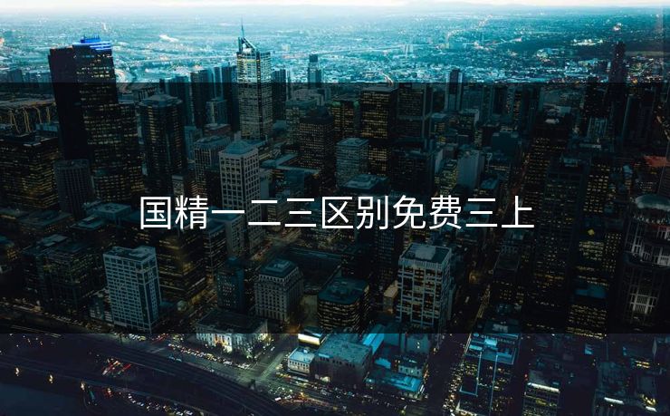 国精一二三区别免费三上